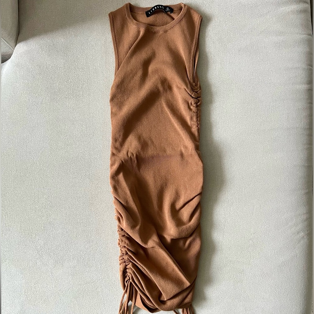 LIONESS Military Minds Mini Dress in Brown (XS)